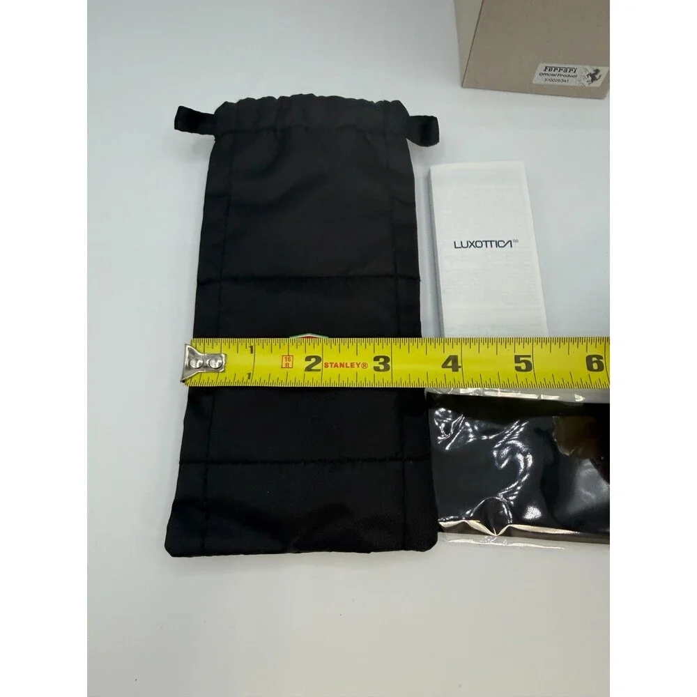 Ferrari Scuderia Eyeglasses Sunglasses Pouch Box & Cloth Authentic Black Set